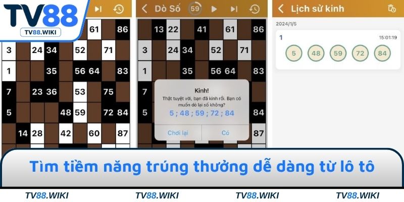 Tìm tiềm năng trúng thưởng dễ dàng từ lô tô
